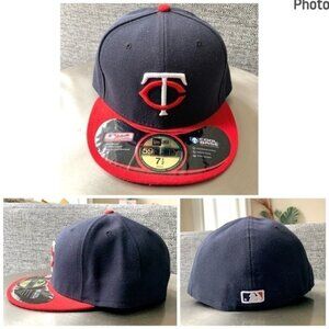 New Era Minnesota Twins 59fifty fitted baseball hat mlb sports team cap 7 1/2